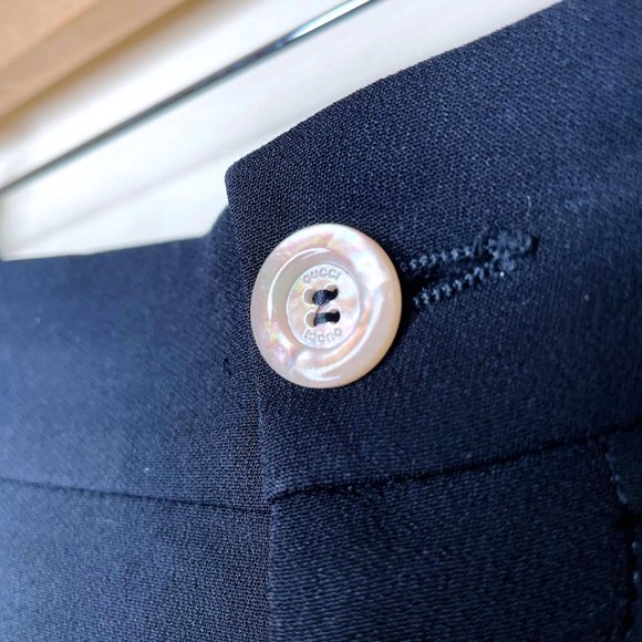 ⚡️SOLD⚡️ gucci black high rise web-striped bootcut pants - size 38 - Picture 5 of 8